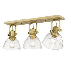 Golden 3118-3SF BCB-SD - Yep by Golden Lighting Hines 3-light Semi-Flush Mount in Brushed Champagne Brass